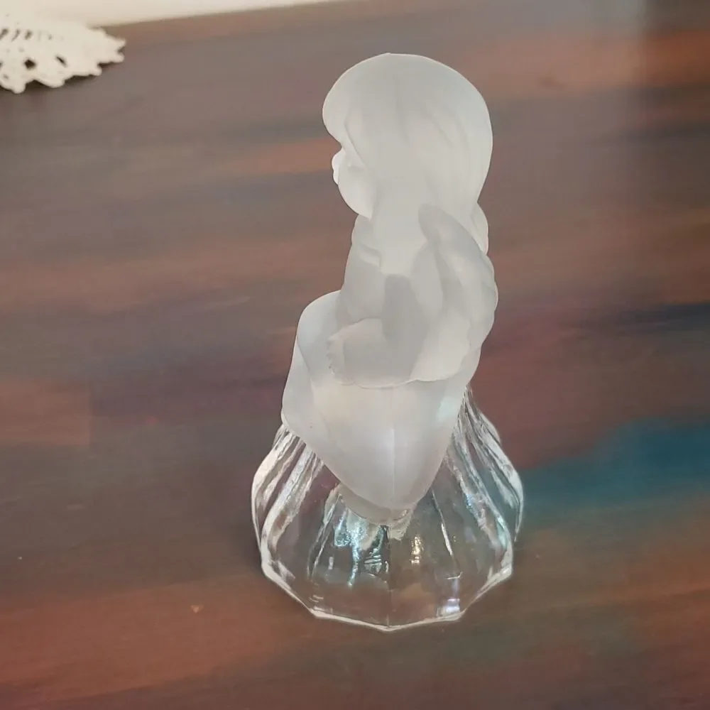Vintage Lead Crystal Angel Bell